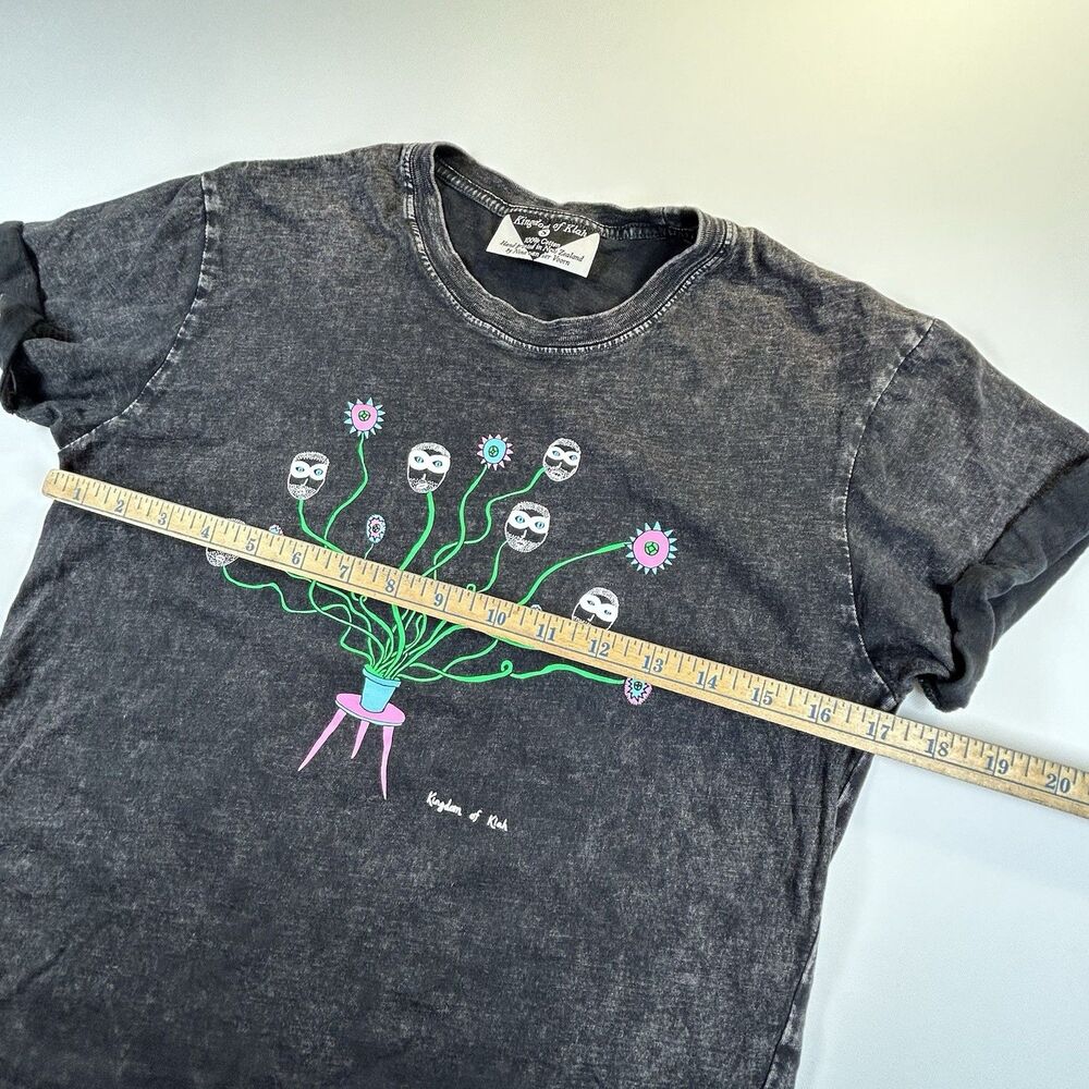 Kingdom of Klah Graphic Tee Sz S Hand Printed New Zealand Art Shirt Nina van der - Picture 6 of 11